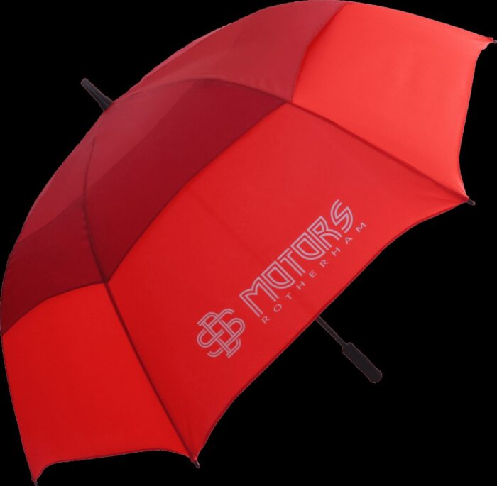 bright red umbrella