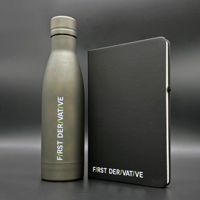 Branded Bottle and Notebook Merchandise